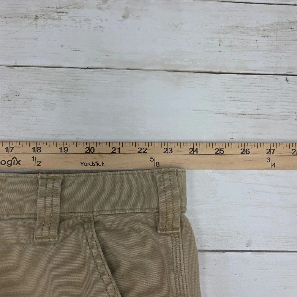 Carhartt Rugged Flex Canvas Cargo Work Short Relaxed Fit Mens 48 Tan BS3542-M